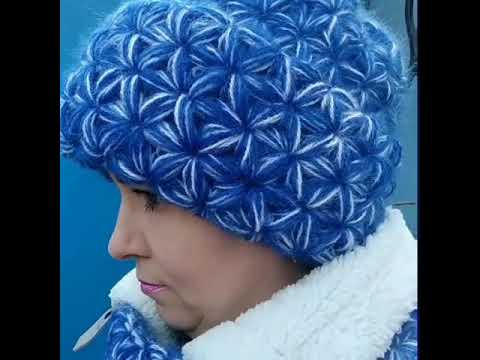 Берет узором звездочки крючком. Шапка узором звездочки крючком. Как связать шапку звездочками. Шапка узором соты. Шапка узором звездочки.