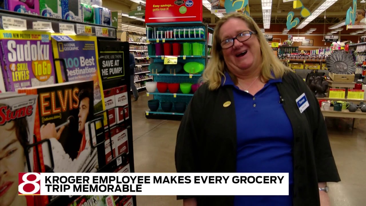 Kroger employee makes grocery trips memorable YouTube