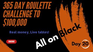 Day 20: Make $100K living playing Roulette with my best strategies? Live dealers, REAL money!