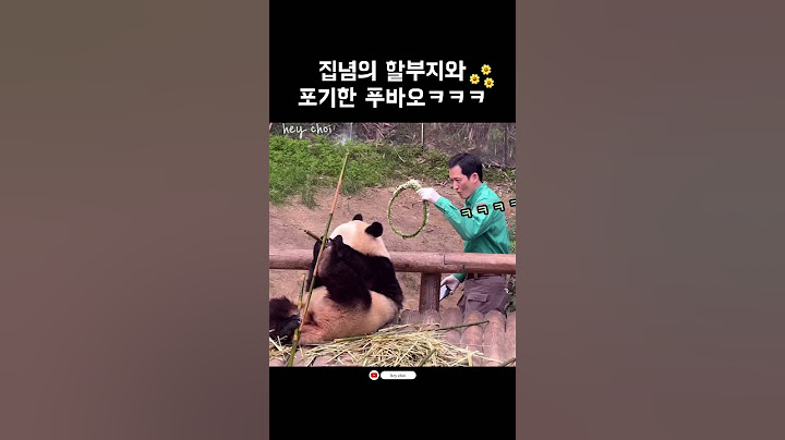 집념의 할부지와 포기한 푸바오ㅋㅋㅋㅋㅋㅋㅋㅋ(feat.화관🌼) #Shorts#FuBao#cute