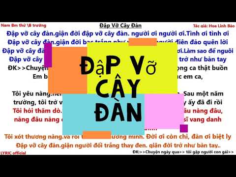 lời bài hát đập vỡ cây đàn