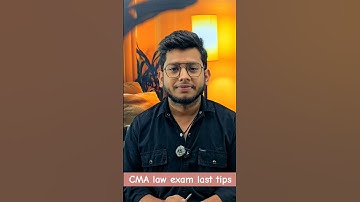 Law Exam Last-Minute Tips ⚖️ | CMA Inter Students Must See