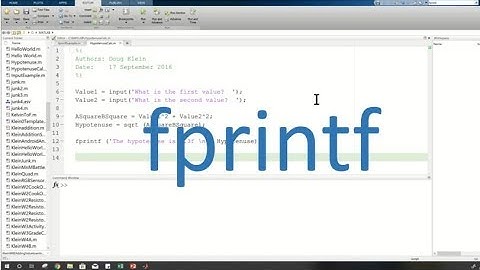 fprintf in Matlab