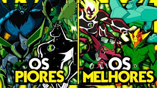 OS PIORES E OS MELHORES REDESINGS DOS ALIENS DE BEN 10 OMNIVERSE EXPLICADOS!!!!!!