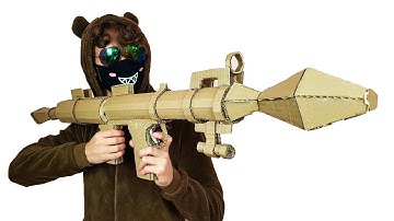 RPG Rocket Launcher from Cardboard - How to Make Working Cardboard RPG | BroHacker