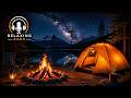Campfire Sounds at Night | 3 Hours Fireplace ASMR relaxing