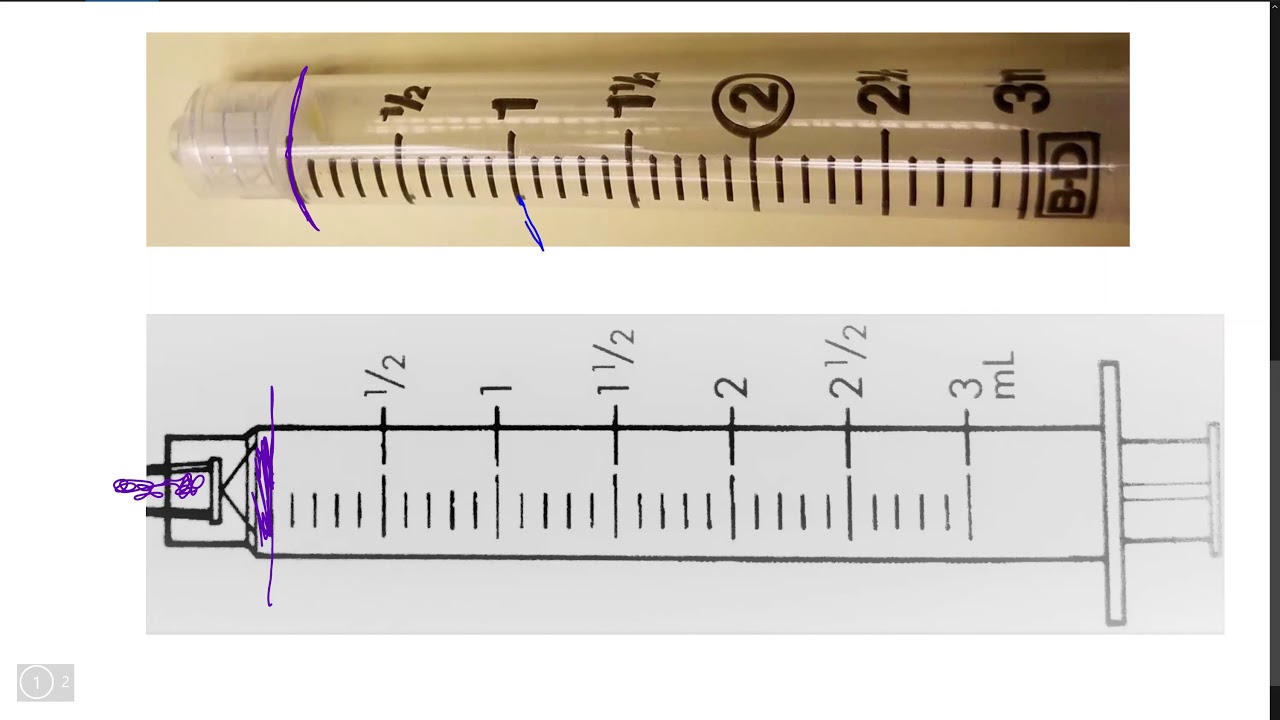 Reading Syringes Worksheet