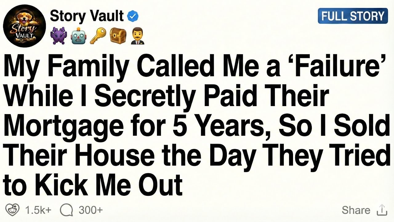 My Family Called Me a Failure, So I Sold Their House After Paying Their Mortgage