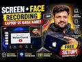 YouTube Videos Record kaise kare Laptop se (Screen + Facecam) 🔥