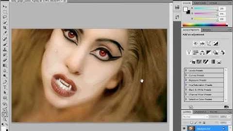 Lady Gaga as a vampire by photoshop cs5