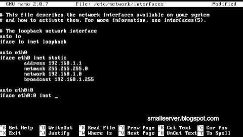 Seting IP Address Alias Debian