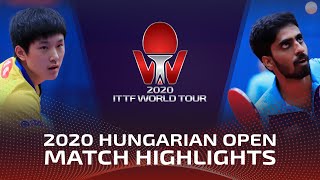 Tomokazu Harimoto vs Gnanasekaran Sathiyan | 2020 ITTF Hungarian Open Highlights (R16)