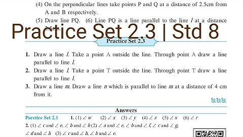 Practice Set 2.3 | L-2 Parallel lines and transversal | Class 8 Maths
