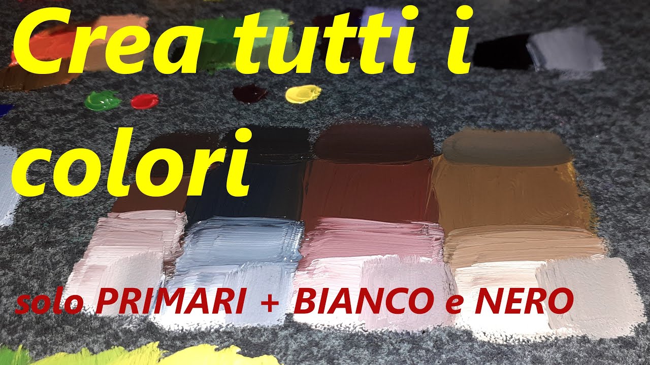 Come creare qualsiasi colore partendo dai primari (più bianco e nero)