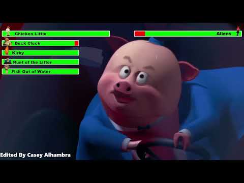 Chicken Little (2005) Final Battle with healthbars