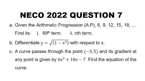NECO 2022 Mathematics Theory Question 7