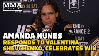 Amanda Nunes Responds To Valentina Shevchenko, Celebrates Julianna Pena Win | UFC 277 | MMA Fighting