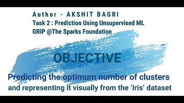 Prediction using Unsupervised ML-Task 2 | The Sparks Foundation