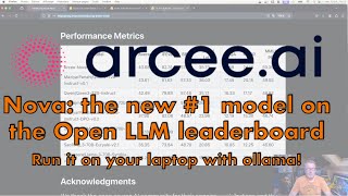 SLM in Action: Local Inference with Arcee Nova 72B and Ollama