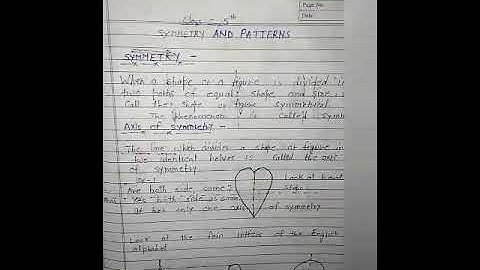 Class 5 Maths (Chapter 1) Symmetry and patterns - part 1