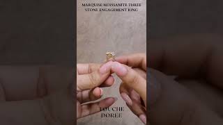 Marquise Moissanite Three Stone Engagement Ring #youtubeshort #youtubers #youtubeshorts