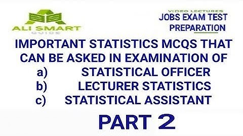 Important statistics mcqs for preparation of pbs statistical assistant uts paper 2022 part 2