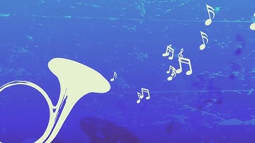 Music Notes floating from Horn Color Variation 05