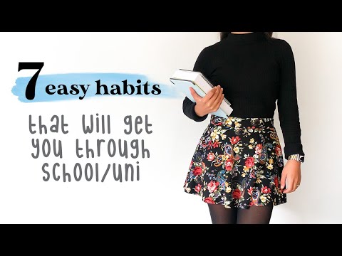 7 easy habits to get through school/uni 📈📔🖇👩🏽‍💻 [more productive and organized, less stressed]