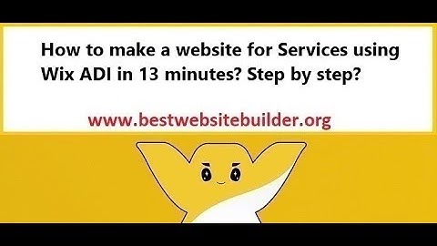 How to make a website for Services using Wix ADI in 13 minutes? Step by step