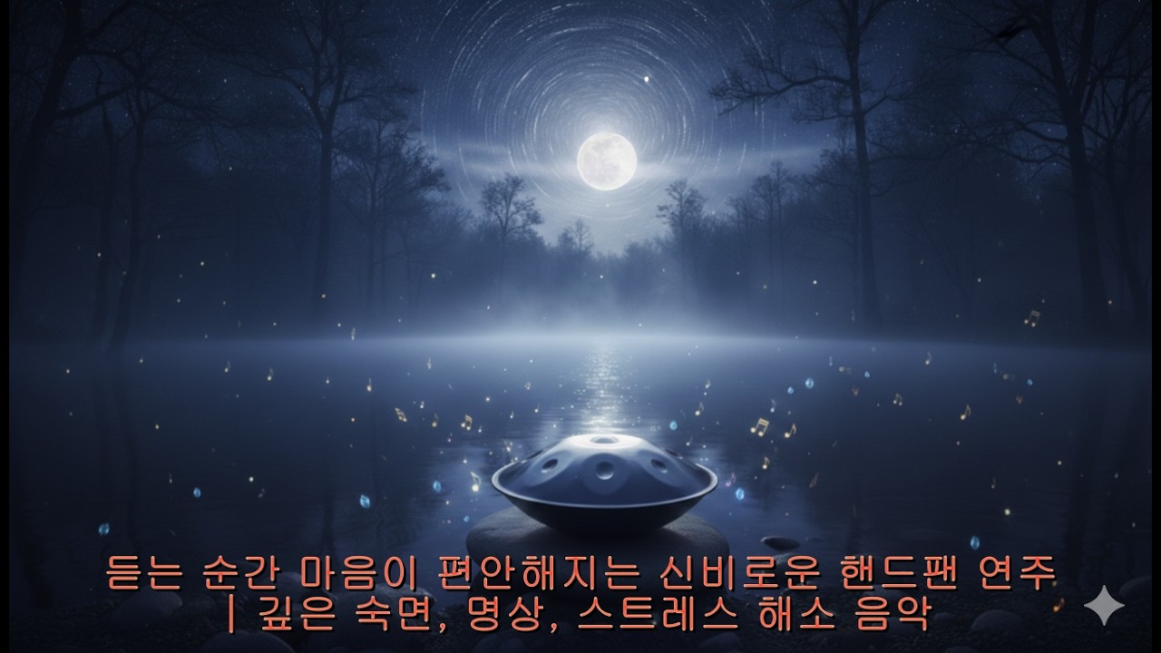 듣는 순간 마음이 편안해지는 신비로운 핸드팬 연주  깊은 숙면, 명상, 스트레스 해소 음악
