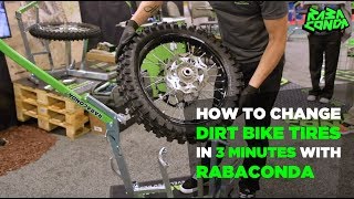 How to Change a Dirt Bike Tire with Tube - Rabaconda Dirt Bike Tire Changer tutorial