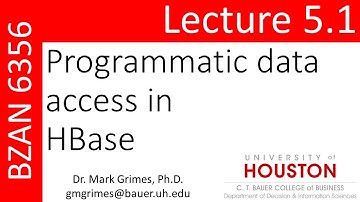 BZAN 6356 Lecture 5.1: Programmatic data access in HBase