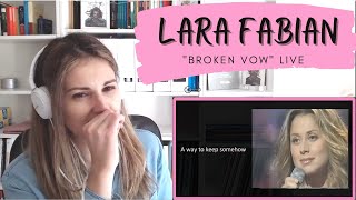 REACTION TO Lara Fabian singing &quot;Broken Vow&quot; (Live)