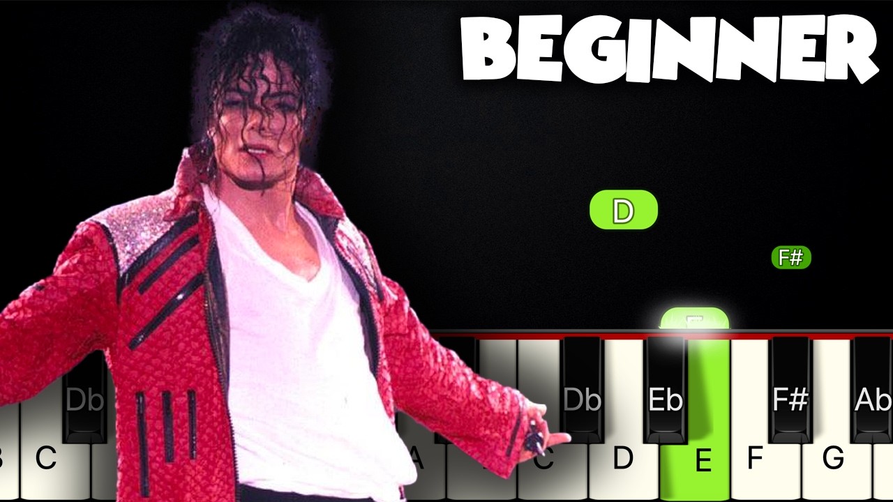 Beat It - Michael Jackson | BEGINNER PIANO TUTORIAL
