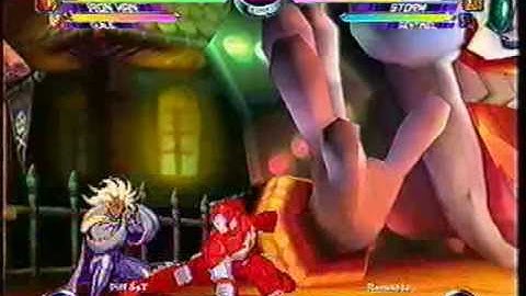MvC2 Online (360): Pin SaT (Cyke/IM/Gui) vs Brett (Cha/Storm/Sent) 1.:1.2.10:.