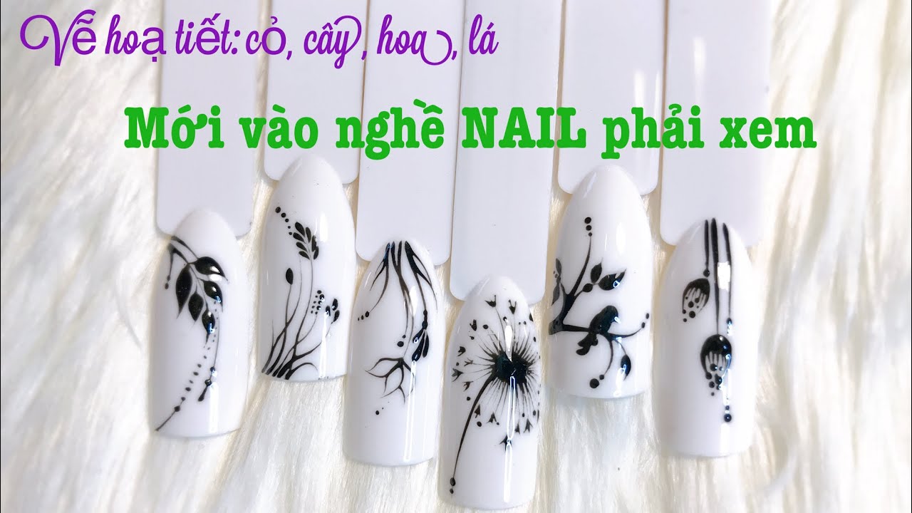 Top 5 họa tiết được yêu thích nhất ngành nail.Vẽ cọ... - youtube