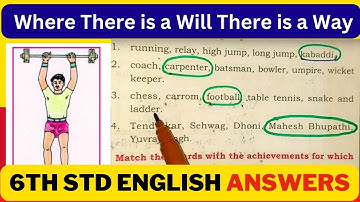 6th Standard English Where There is a Will There is a Way Vocabulary With Explanation In Kannada