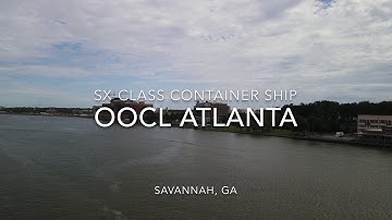 Container ship entering Savannah harbor