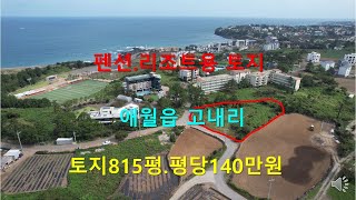 [제주빠빠] 펜션 리조트용 애월읍 고내리토지 815평 평당140만원 ☎010 3318 5088