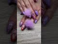 Britney 💅🏻 poms from AliExpress blingy and boujee vid decals from sadlerupnails