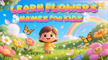 Learn Flowers Names🌸🌺 | Flower Names for Kids🌹🌼 | Fun Learning Video🌻🪻
