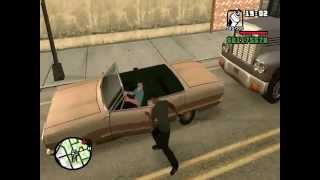 GTA San Andreas: Los Santos to San Fierro by the railroad using a car: SOFT MUSIC screenshot 5