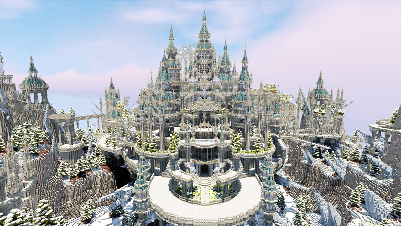 マイクラ Twitterでバズった城を解説します 氷針ノ城 Minecraft Castle Youtube