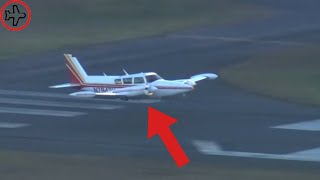 Pilot Heroically Landing His Airplane With Gear Up