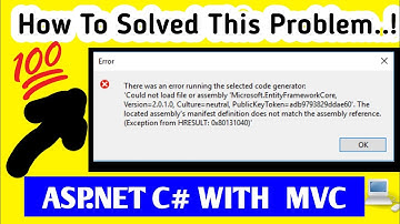 There was an error running the selected code generator | How To Solved This Issue || ASP.NET C# MVC