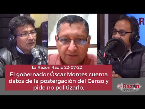 El gobernador Óscar Montes cuenta datos de la postergación del Censo y pide no politizarlo.