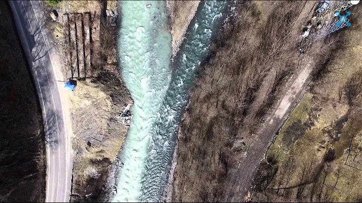 Confluence of Black and White Aragvi in Georgia Ae...