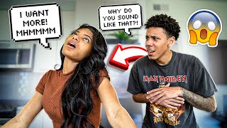 MOANING AFTER EVERY SENTENCE TO SEE MY BOYFRIENDS REACTION!! *HILARIOUS*