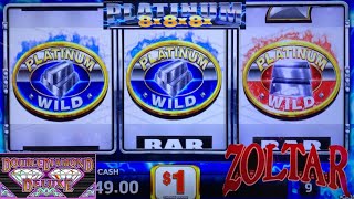JACKPOT! Double Diamond Deluxe + Liberty Diamond + ZOLTAR 3x Jackpot + Platinum 8x8x8x slot play!