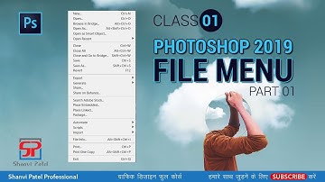 Photoshop CC 2019 Tutorial in Hindi: File Menu Bar (Video 1) - #01